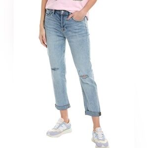 7 For All Mankind Buttonfly Distressed Raw Hem Jeans